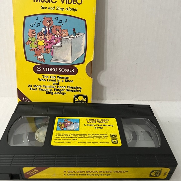 Golden Book Music Video A Child's First Nursery Songs A golden book | Media | A Childs First Nursery Songs Vhs | Poshmark